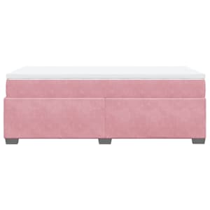 Box spring postel s matrací růžová 80 x 200 cm samet - obrázek 8