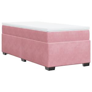 Box spring postel s matrací růžová 80 x 200 cm samet - obrázek 9