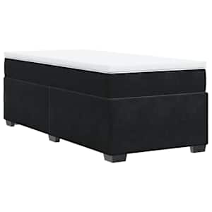 Box spring postel s matrací černá 90x190 cm samet - obrázek 9