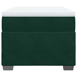 Box spring postel s matrací tmavě zelená 90x190 cm samet - obrázek 4