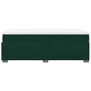 Box spring postel s matrací tmavě zelená 90x190 cm samet - obrázek 8