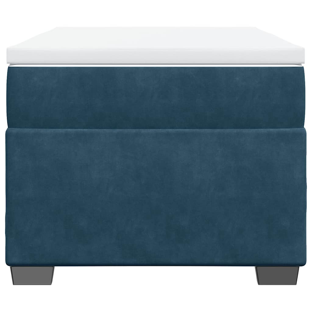 vidaXL Boxspring met matras fluweel donkerblauw 90x190 cm blauw, foto 4