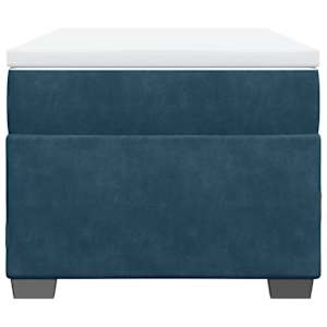 Box spring postel s matrací tmavě modrá 90x190 cm samet - obrázek 4