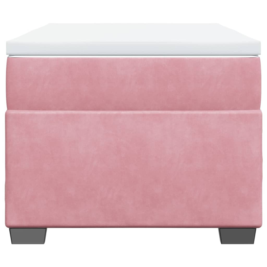 vidaXL Boxspring met matras fluweel roze 90x190 cm, foto 4
