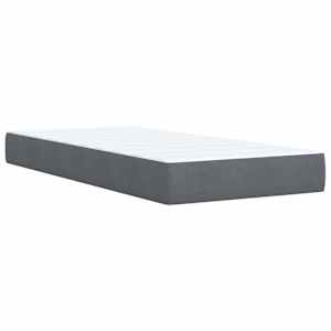 Box spring postel s matrací tmavě šedá 90x200 cm samet - obrázek 6