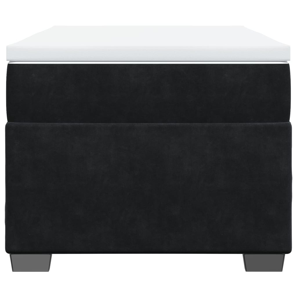 vidaXL Boxspring met matras fluweel zwart 90x200 cm, foto 4