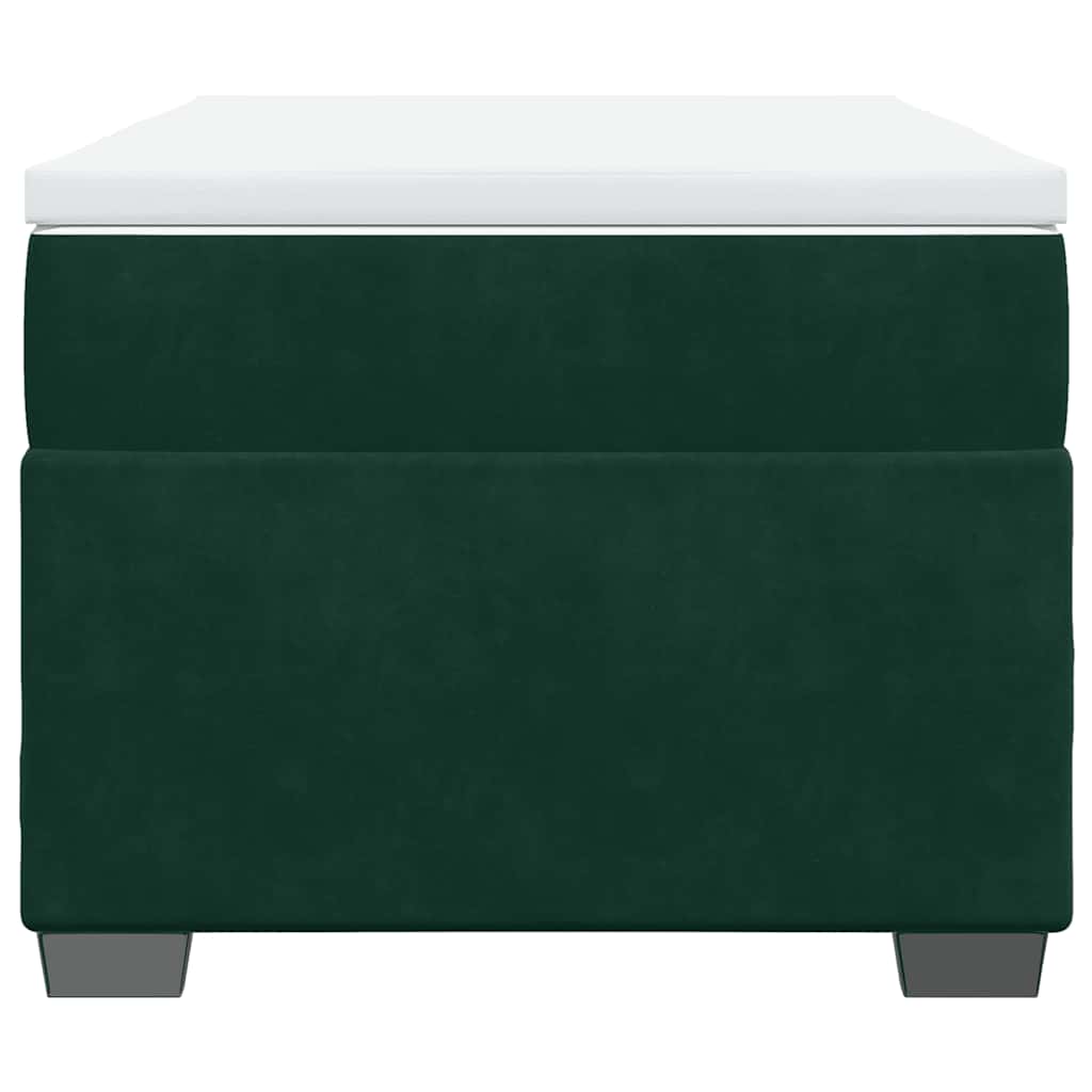 vidaXL Boxspring met matras fluweel donkergroen 90x200 cm groen, foto 4