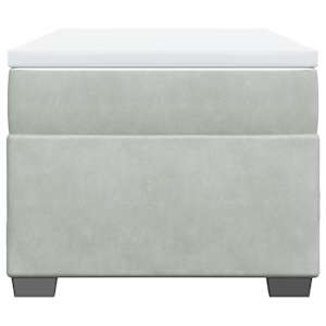 Box spring postel s matrací světle šedá 100x200 cm samet - obrázek 4