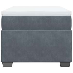 Box spring postel s matrací tmavě šedá 100x200 cm samet - obrázek 4
