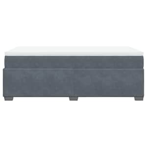 Box spring postel s matrací tmavě šedá 100x200 cm samet - obrázek 8