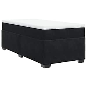 Box spring postel s matrací černá 100x200 cm samet - obrázek 2