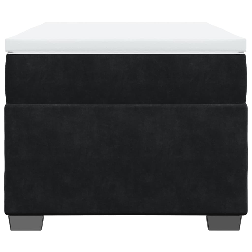 vidaXL Boxspring met matras fluweel zwart 100x200 cm, foto 4