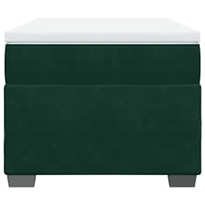 Box spring postel s matrací tmavě zelená 100x200 cm samet - obrázek 4