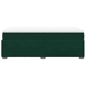 Box spring postel s matrací tmavě zelená 100x200 cm samet - obrázek 8