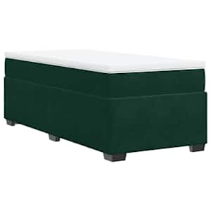 Box spring postel s matrací tmavě zelená 100x200 cm samet - obrázek 9