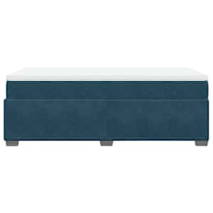Box spring postel s matrací tmavě modrá 100x200 cm samet - obrázek 8