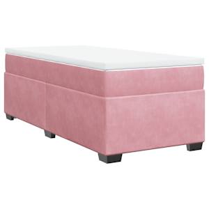 Box spring postel s matrací růžová 100x200 cm samet - obrázek 2