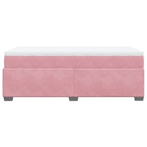 Box spring postel s matrací růžová 100x200 cm samet - obrázek 8