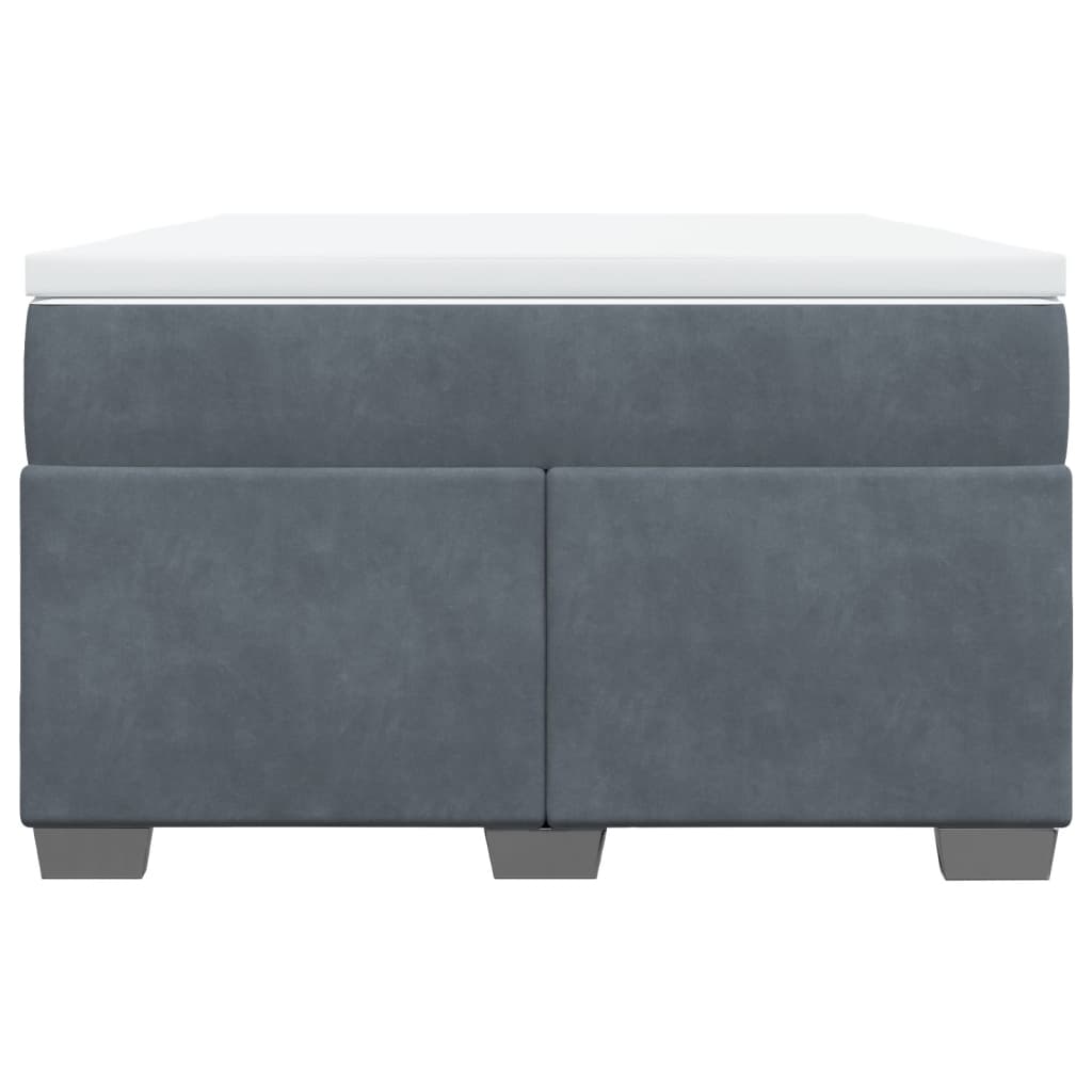vidaXL Boxspring met matras fluweel donkergrijs 120x190 cm grijs, foto 4
