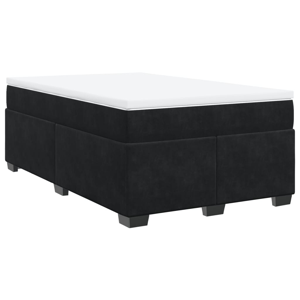 Thumbnail - vidaXL Boxspringbett mit Matratze Schwarz 120x190 cm Samt