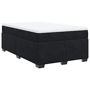 Box spring postel s matrací černá 120 x 190 cm samet - obrázek 2