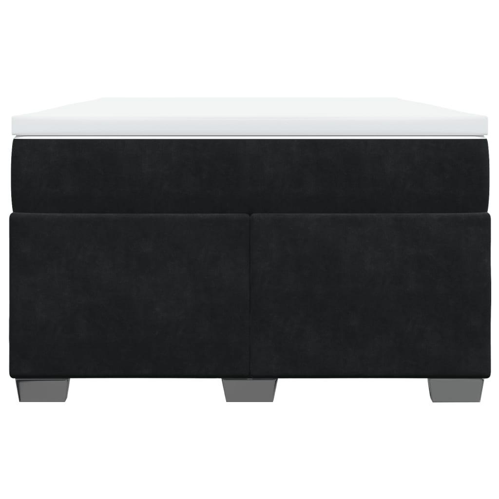vidaXL Boxspring met matras fluweel zwart 120x190 cm, foto 4