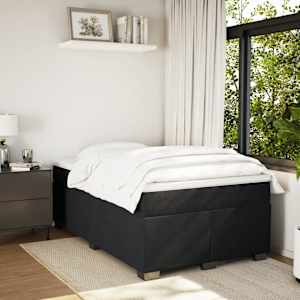 Box spring postel s matrací černá 120 x 190 cm samet - obrázek 3
