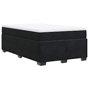 Box spring postel s matrací černá 120 x 190 cm samet - obrázek 9