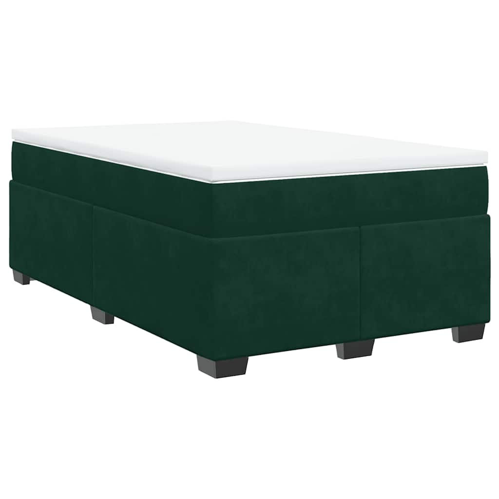 vidaXL Boxspring met matras fluweel donkergroen 120x190 cm groen, foto 3