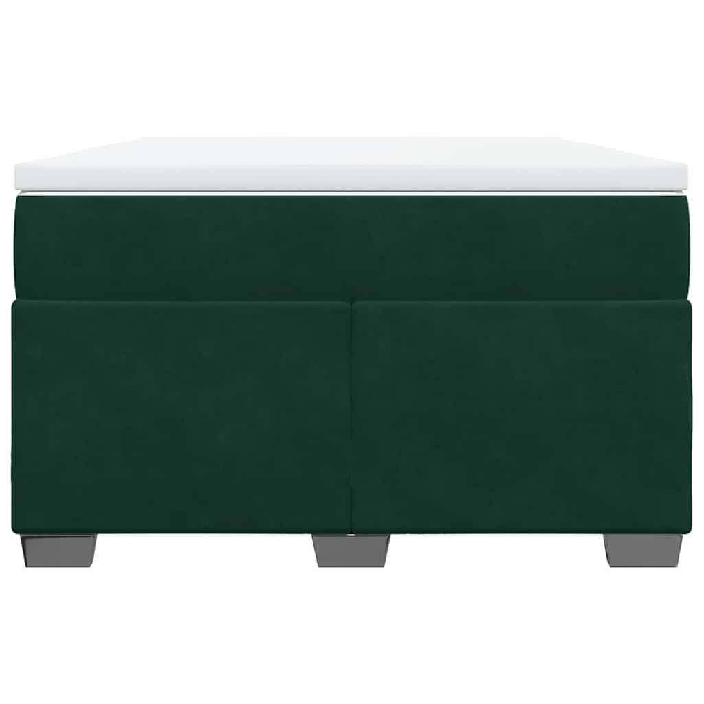 vidaXL Boxspring met matras fluweel donkergroen 120x190 cm groen, foto 4