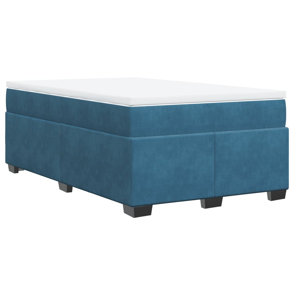 Thumbnail - vidaXL Boxspringbett mit Matratze Dunkelblau 120x190 cm Samt