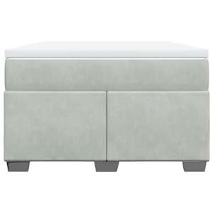 Box spring postel s matrací světle šedá 120 x 200 cm samet - obrázek 4