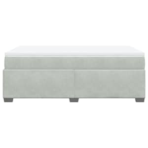 Box spring postel s matrací světle šedá 120 x 200 cm samet - obrázek 8