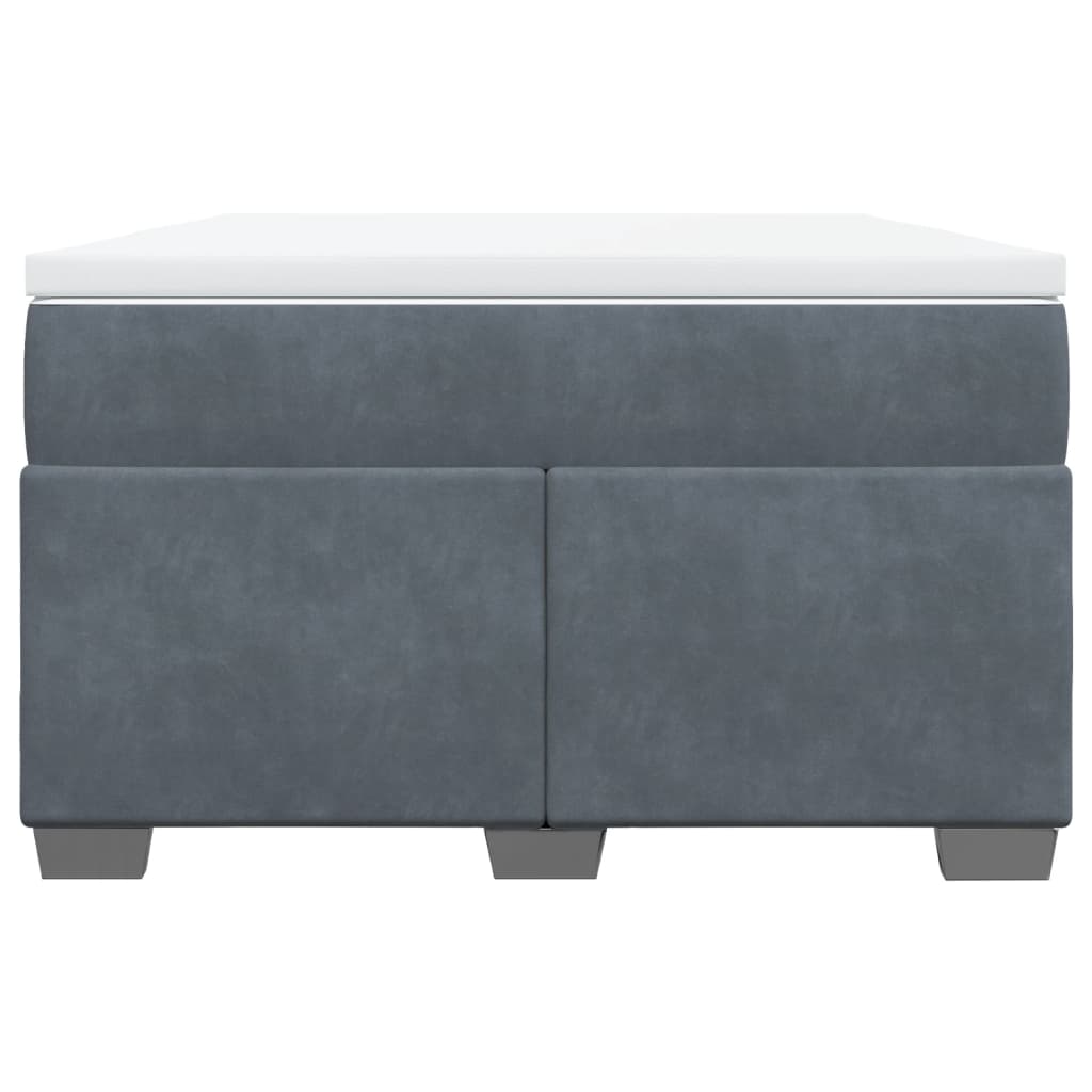 vidaXL Boxspring met matras fluweel donkergrijs 120x200 cm grijs, foto 4