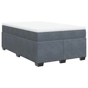 Box spring postel s matrací tmavě šedá 120 x 200 cm samet - obrázek 9