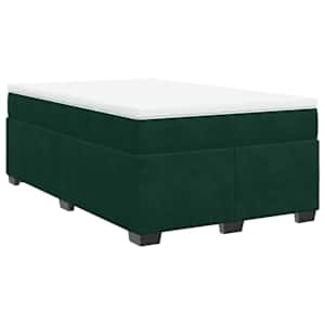 Box spring postel s matrací tmavě zelená 120 x 200 cm samet - obrázek 9