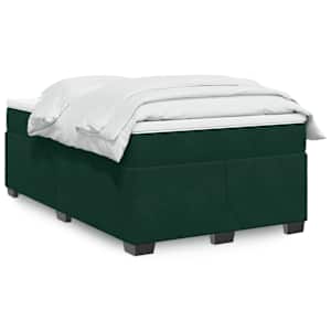 Box spring postel s matrací tmavě zelená 120 x 200 cm samet - obrázek 1
