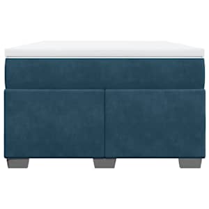 Box spring postel s matrací tmavě modrá 120 x 200 cm samet - obrázek 4