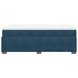 Box spring postel s matrací tmavě modrá 120 x 200 cm samet - obrázek 8