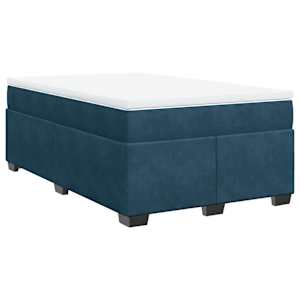 Box spring postel s matrací tmavě modrá 120 x 200 cm samet - obrázek 9