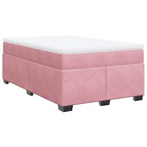 Box spring postel s matrací růžová 120 x 200 cm samet - obrázek 2