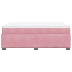 Box spring postel s matrací růžová 120 x 200 cm samet - obrázek 8
