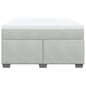 Box spring postel s matrací světle šedá 140x190 cm samet - obrázek 4