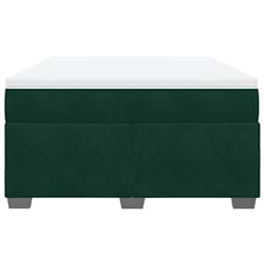 Box spring postel s matrací tmavě zelená 140x190 cm samet - obrázek 4