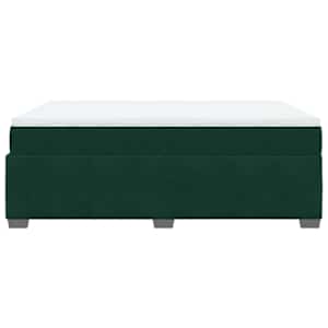 Box spring postel s matrací tmavě zelená 140x190 cm samet - obrázek 8