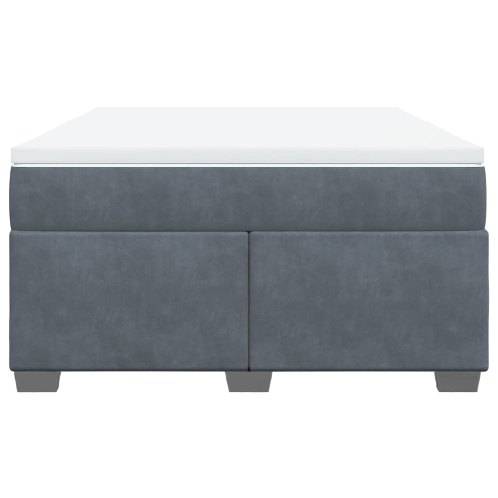vidaXL Boxspring met matras fluweel donkergrijs 140x200 cm grijs, foto 4