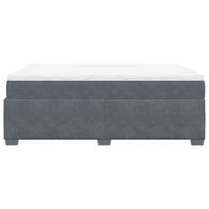 Box spring postel s matrací tmavě šedá 140x200 cm samet - obrázek 8