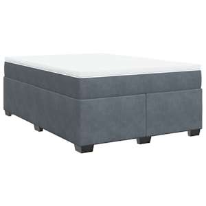 Box spring postel s matrací tmavě šedá 140x200 cm samet - obrázek 9