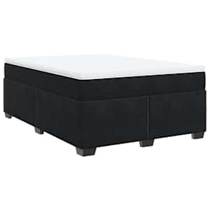 Box spring postel s matrací černá 140x200 cm samet - obrázek 2