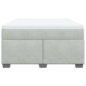 Box spring postel s matrací světle šedá 160x200 cm samet - obrázek 4